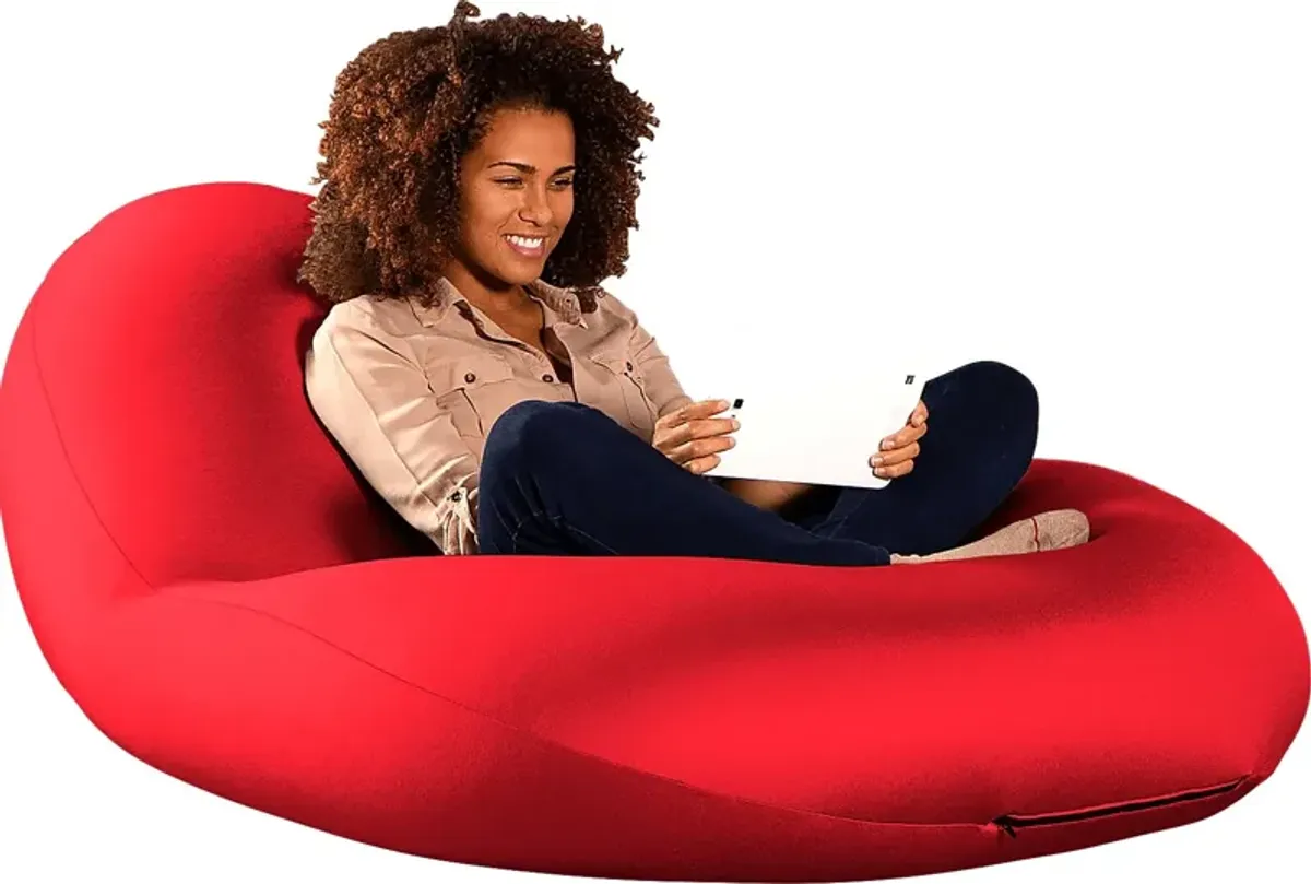 Kids Cloud Nest Large Red Bean Bag Chair