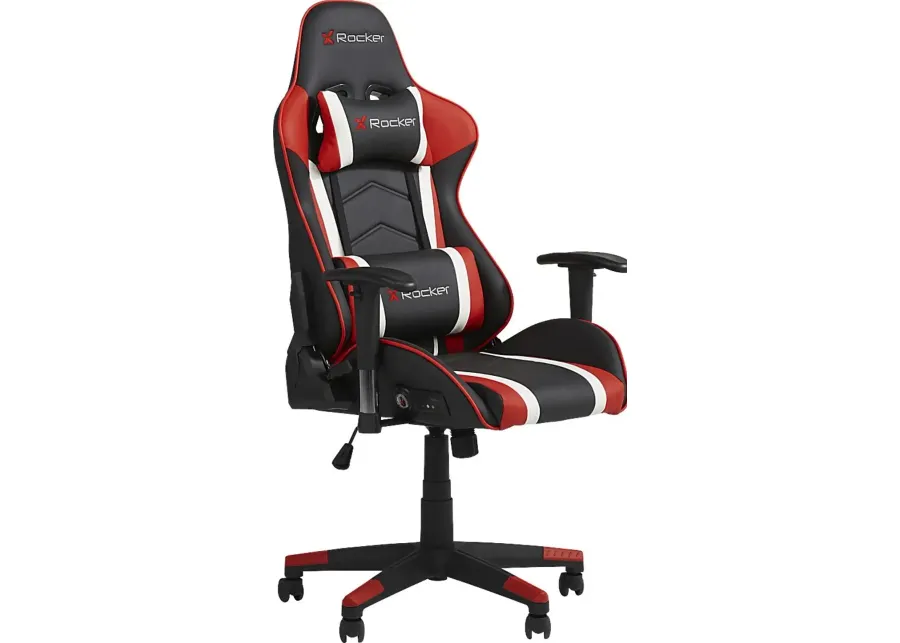 Sound Trek Black/Red Ergonomic PC Gaming Chair