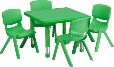 Kids Crayo Green 5 Pc Toddler Table Set