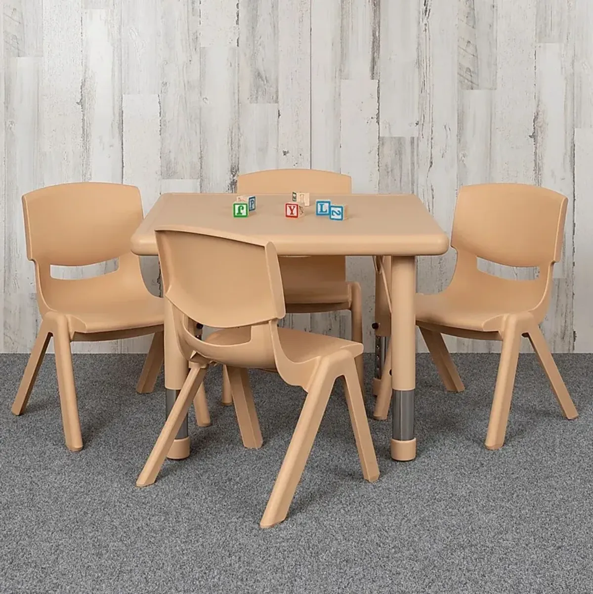 Kids Crayo Natural Toddler Table Set