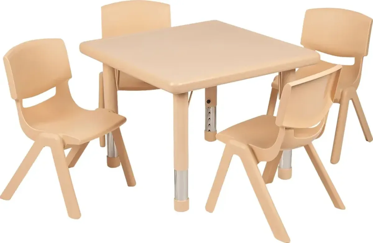 Kids Crayo Natural Toddler Table Set