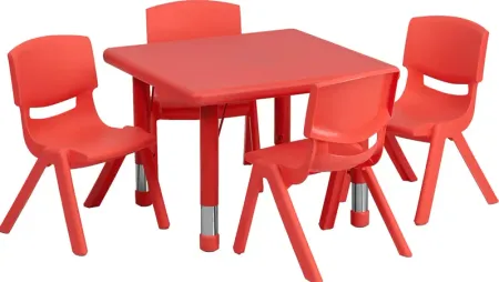 Kids Crayo Red 5 Pc Toddler Table Set