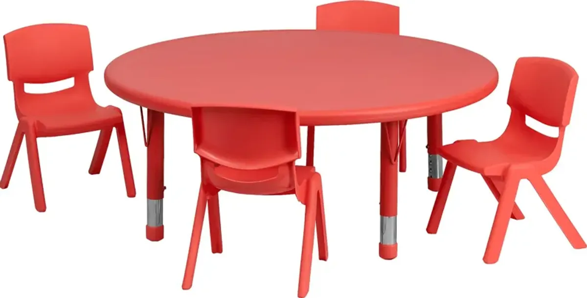 Kids Lugi Red 5 Pc Toddler Table Set