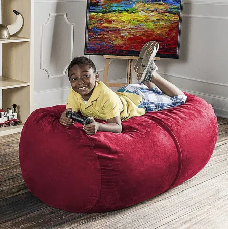 Kids Bexley Red Bean Bag Chair