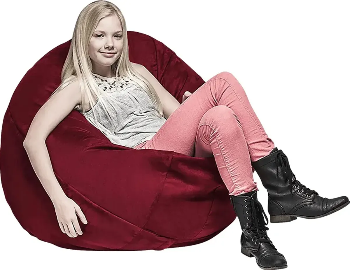 Kids Bexley Red Bean Bag Chair