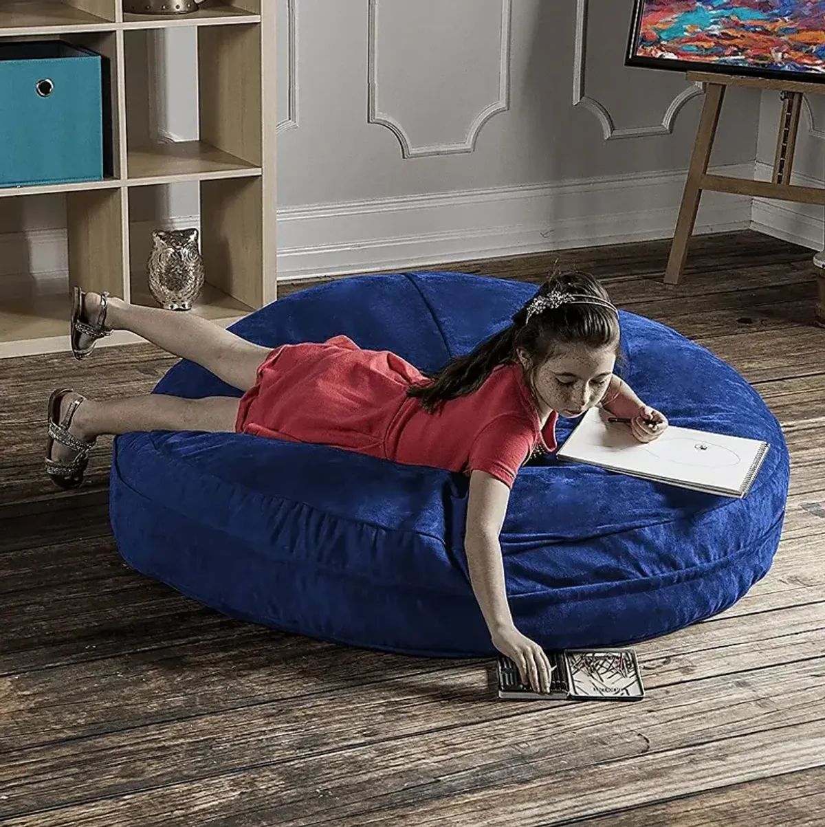 Kids Calix Blue Bean Bag Chair