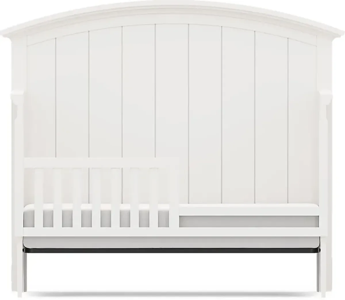 Kids Cottage Colors White 3 Pc Nursery with Toddler Rail