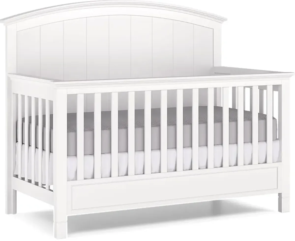 Kids Cottage Colors White 3 Pc Nursery with Toddler Rail