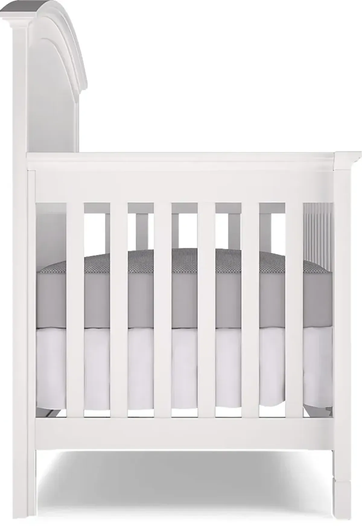 Kids Cottage Colors White 3 Pc Nursery with Toddler Rail