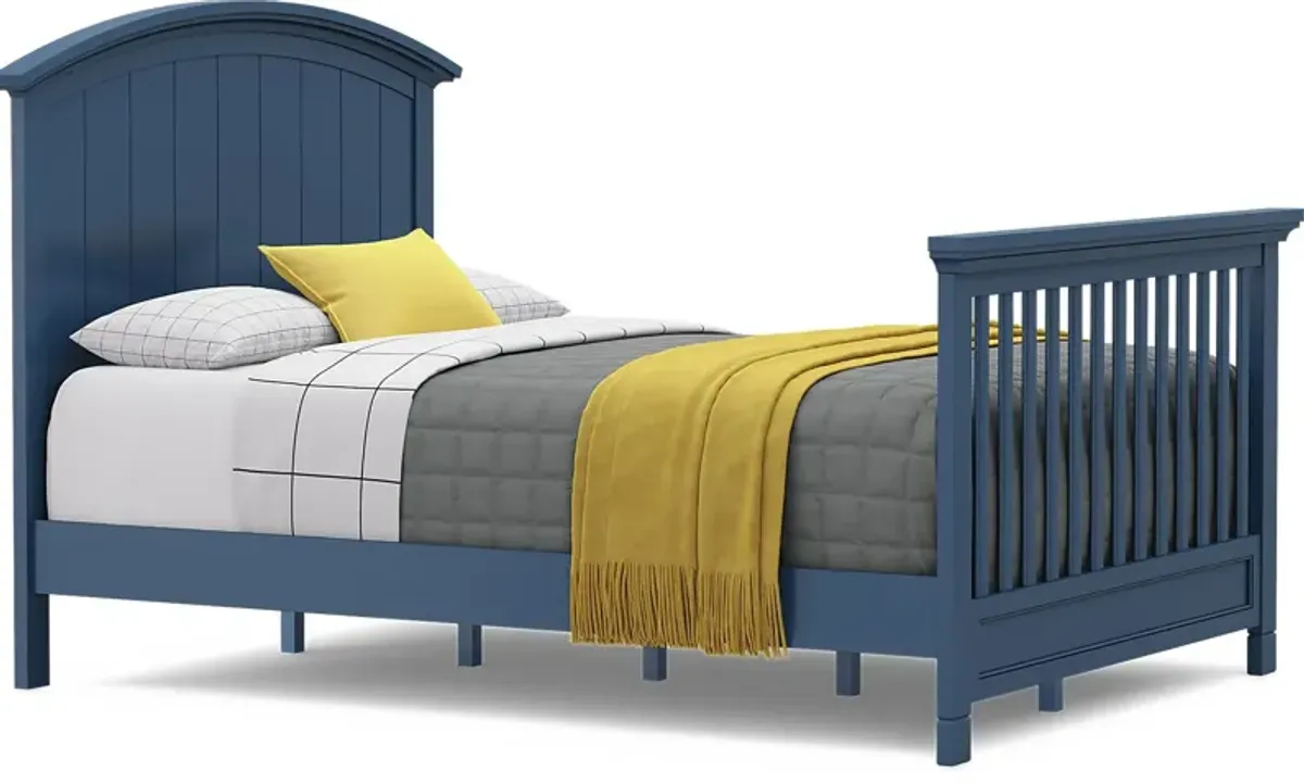 Kids Cottage Colors Navy 3 Pc Nursery with Toddler Rail