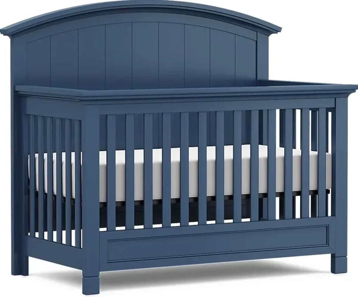 Kids Cottage Colors Navy 3 Pc Nursery with Toddler Rail