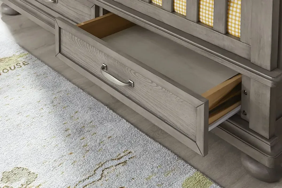 Kids Woodland Adventures Classic Gray Nursery with Toddler & Conversion Rails