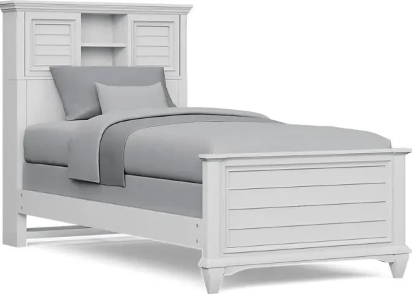 Kids Hilton Head White Twin XL Bookcase Bed