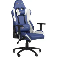 Sound Trek Blue/White Ergonomic PC Gaming Chair