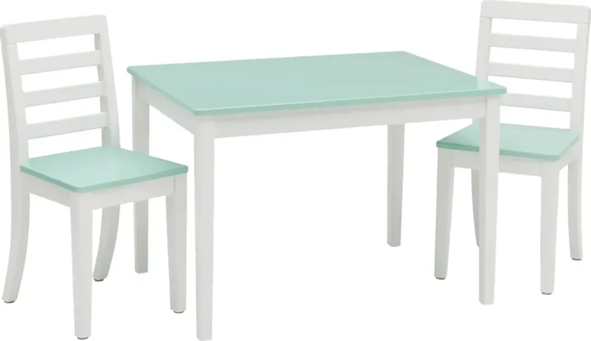 Kids Homeroom Fun Aqua 3 Pc Table Set