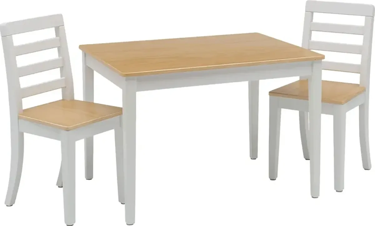 Kids Homeroom Fun Natural 3 Pc Table Set