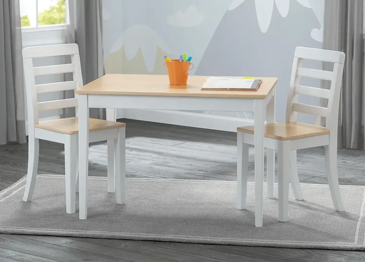 Kids Homeroom Fun Natural 3 Pc Table Set