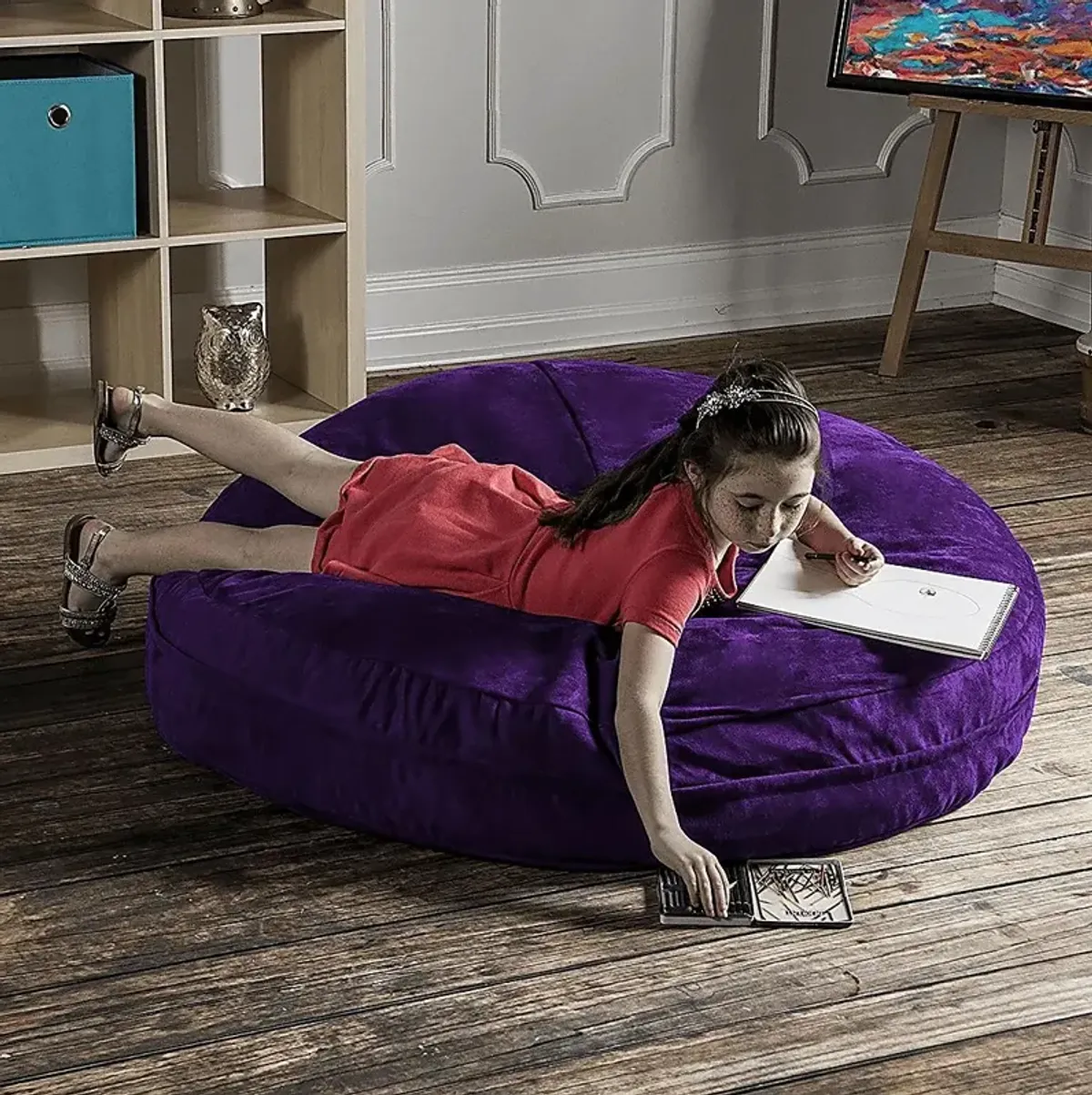 Kids Calix Purple Bean Bag Chair