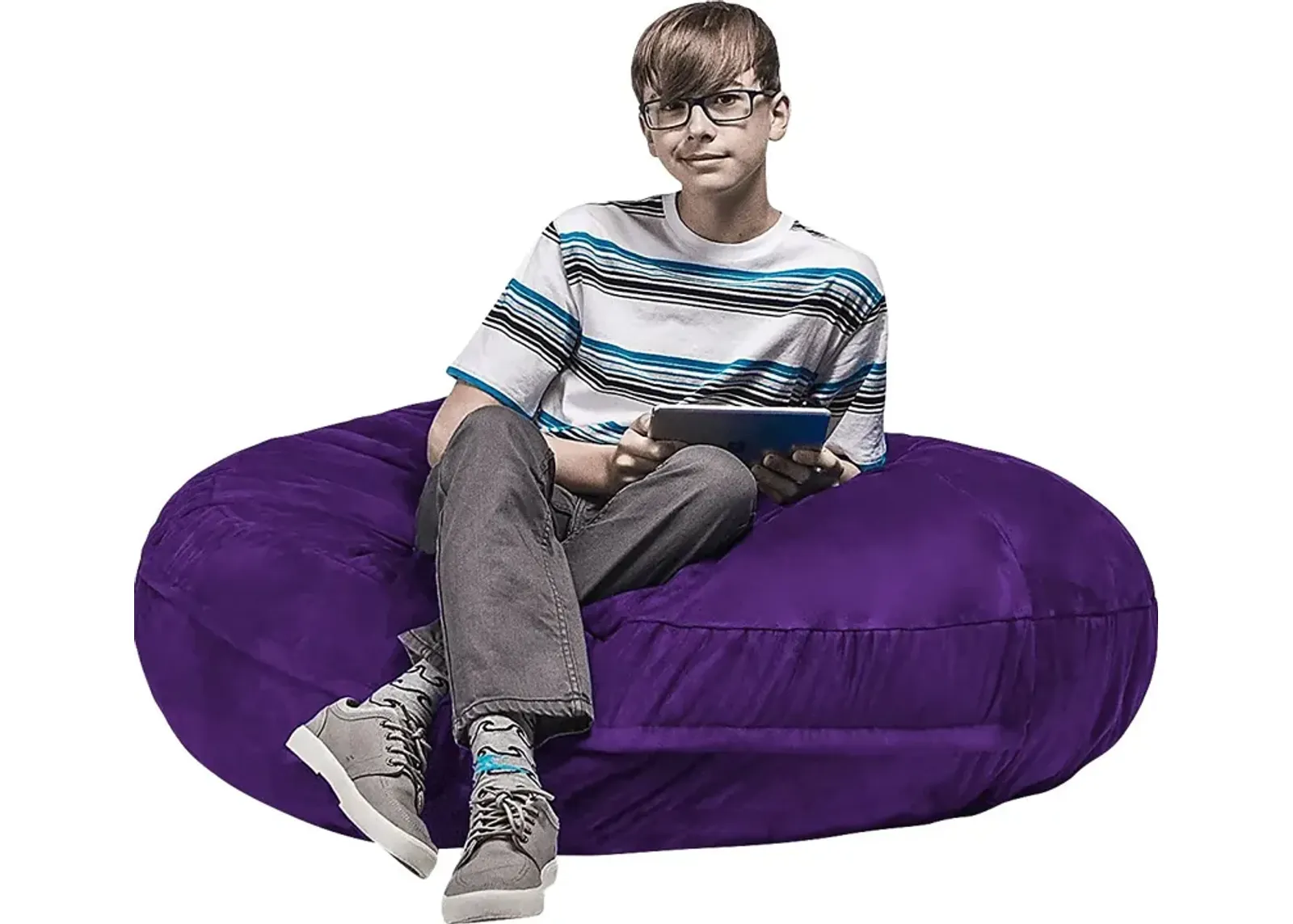 Kids Calix Purple Bean Bag Chair