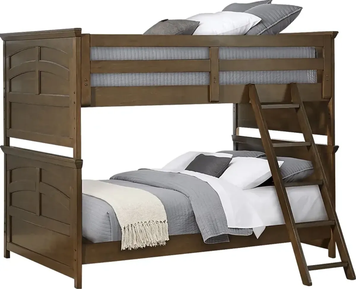 Kids Santa Cruz Brown Cherry Full/Full Bunk Bed