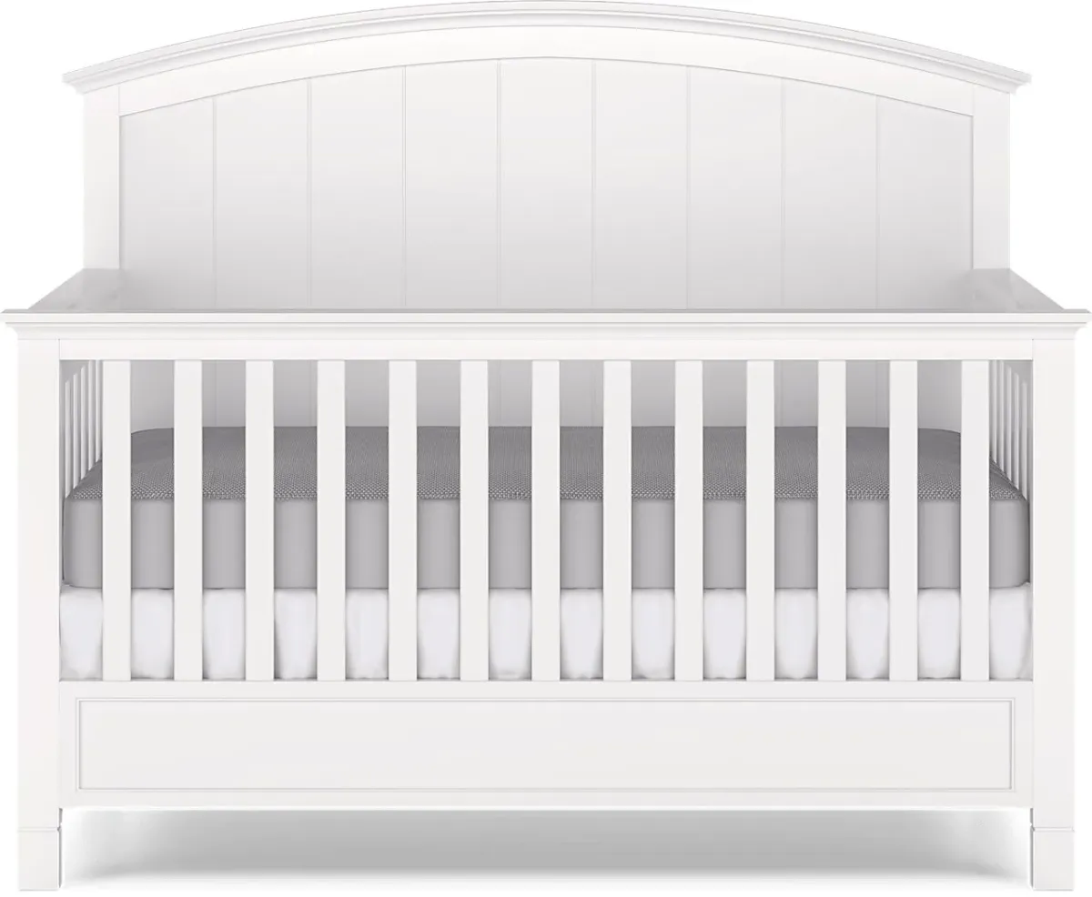 Kids Cottage Colors White Nursery with Toddler and Full Conversion Rails