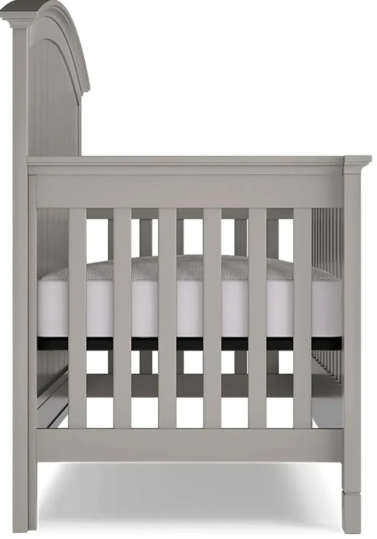 Kids Cottage Colors Gray Nursery with Toddler and Full Conversion Rails