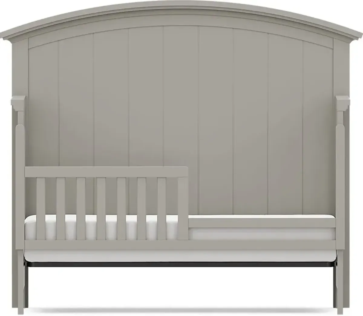 Kids Cottage Colors Gray 4 Pc Nursery with Toddler and Full Conversion Rails