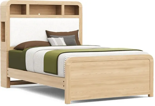 Kids Hidden Hills Light Oak Full Bookcase Bed