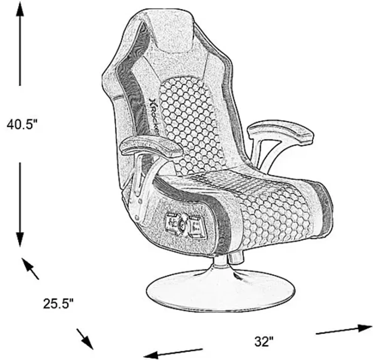 Kids Sound Trek Gray Video Chair