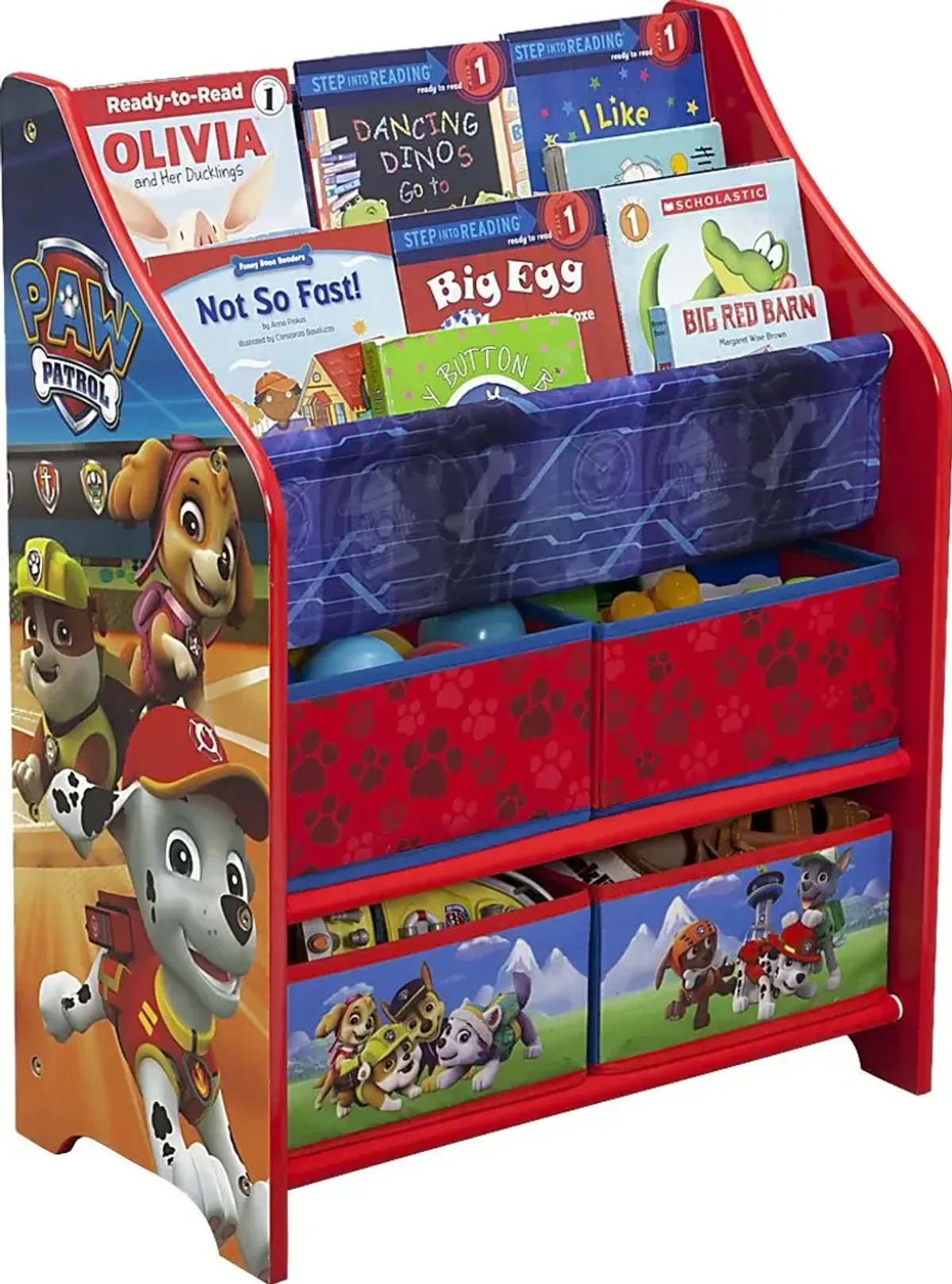 Kids Paw Patrol Red Bookcase