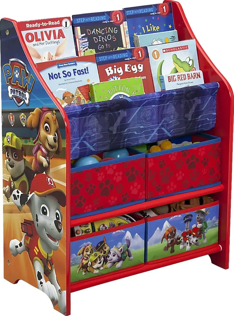 Kids Paw Patrol Red Bookcase