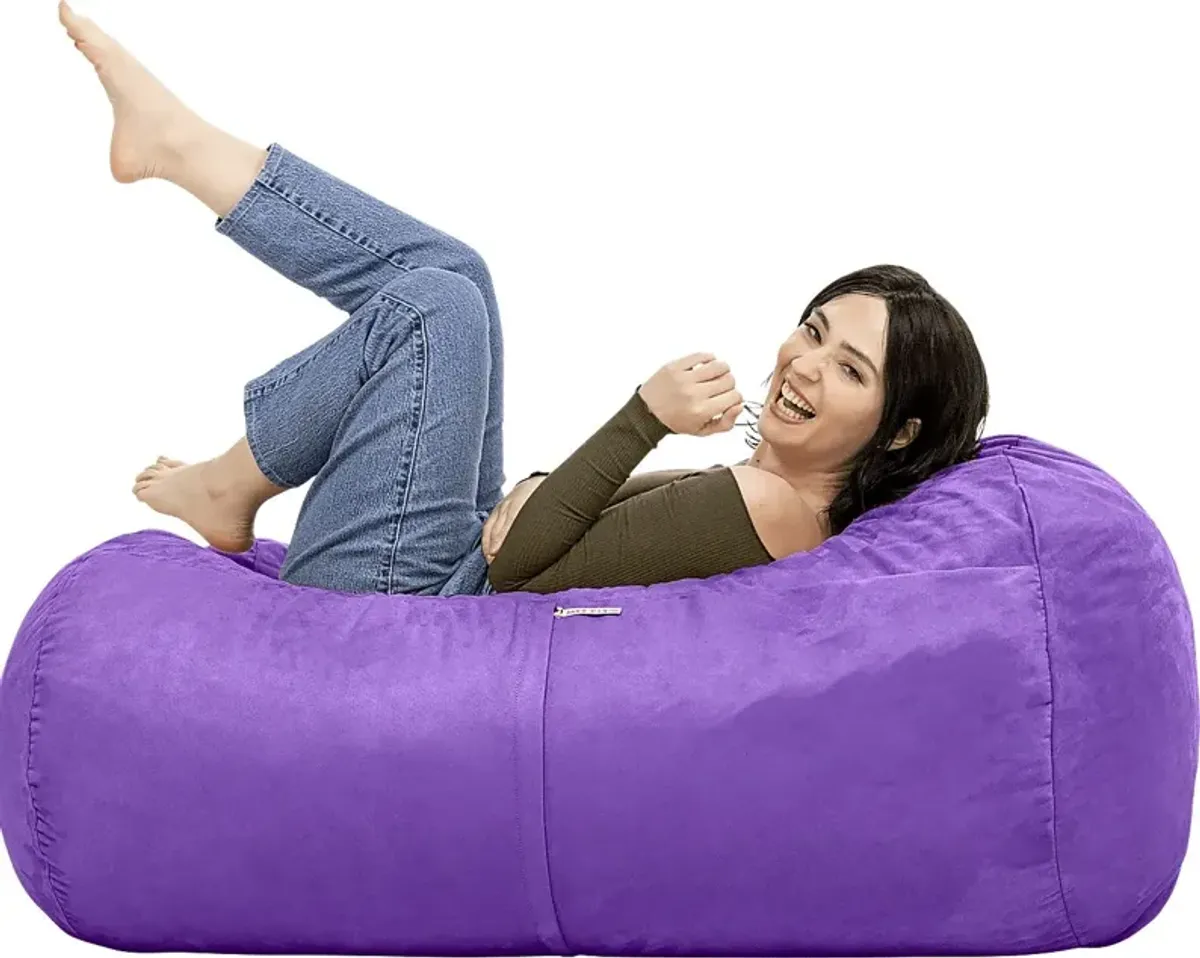 Kids Bexley Purple Bean Bag Chair