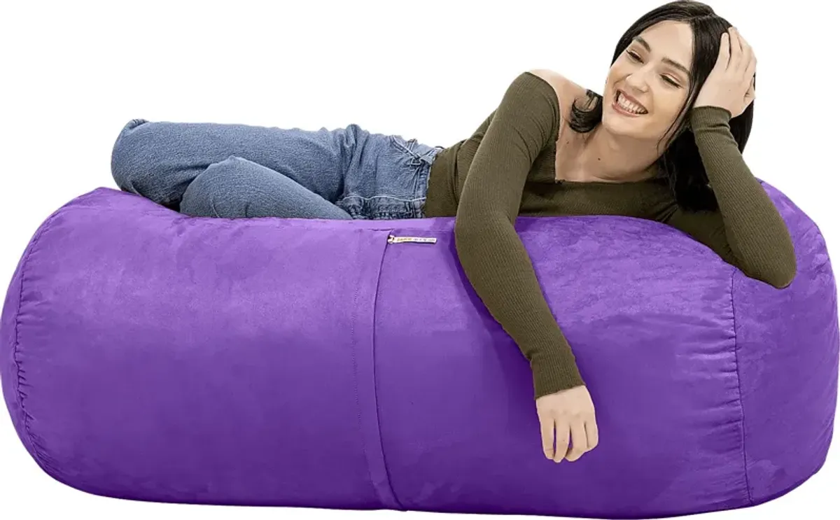 Kids Bexley Purple Bean Bag Chair