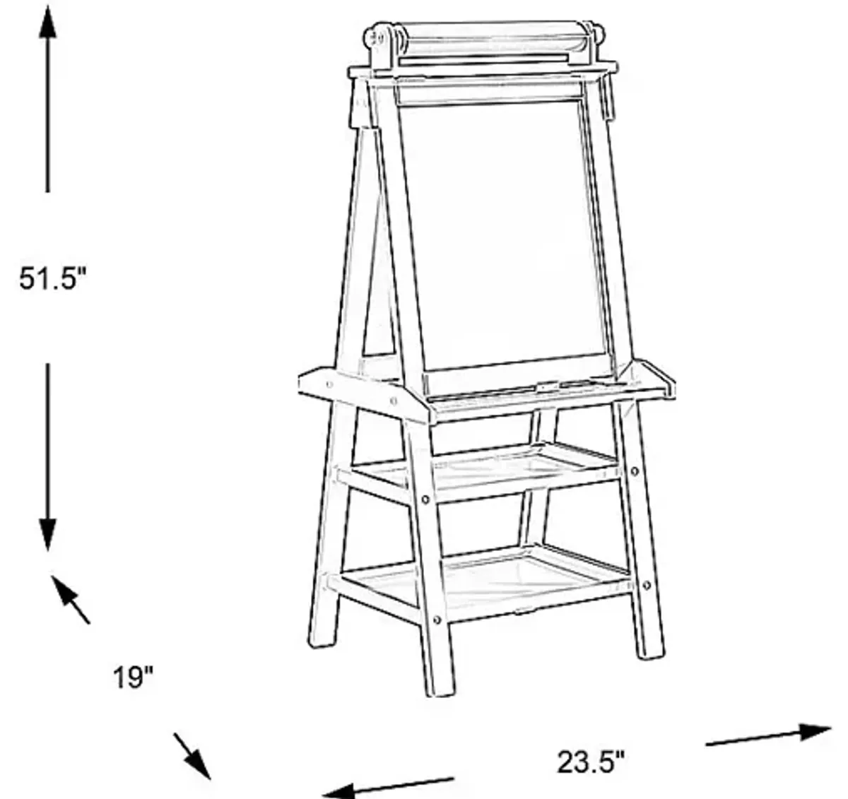 Kids Jo Jo White 2 Pc Easel Set