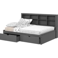 Kids Murifield Gray Full Daybed with Storage