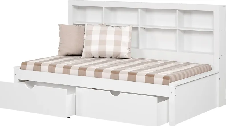 Kids Murifield White Twin Daybed with Storage
