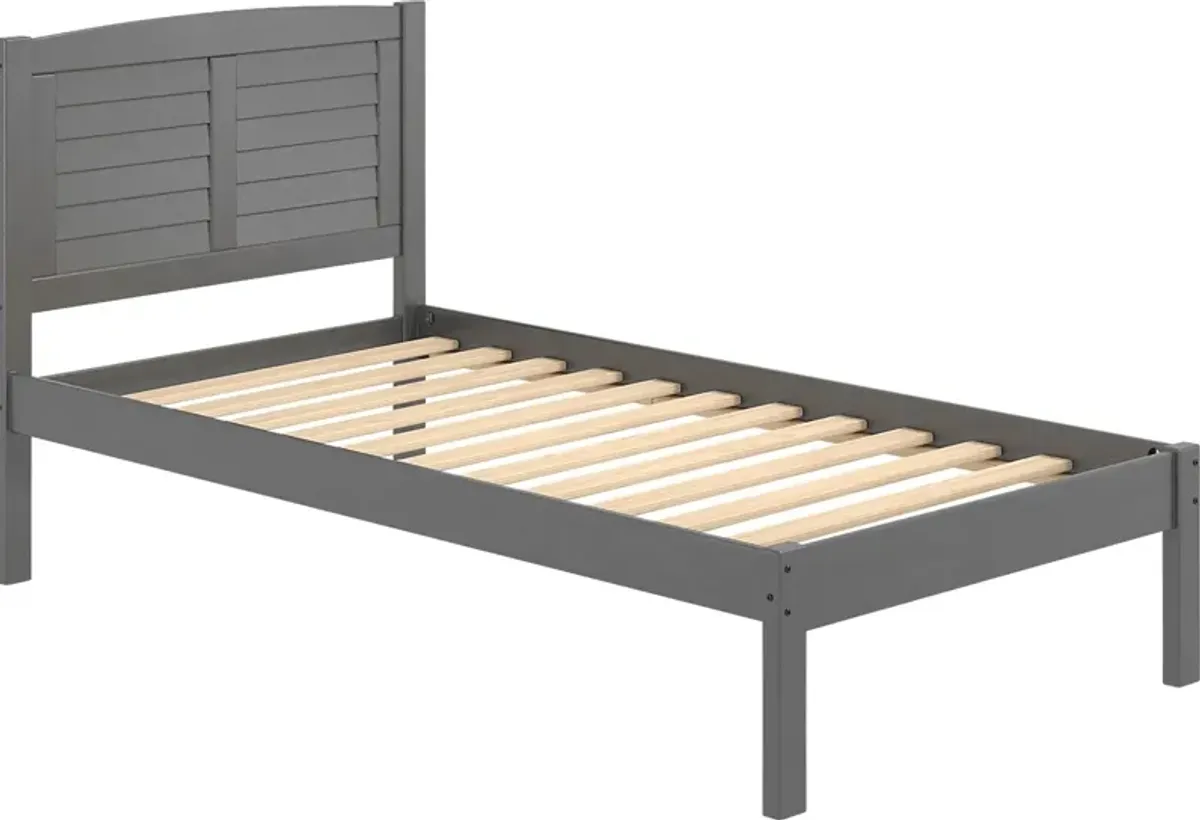 Kids Cicotte Gray Twin Bed