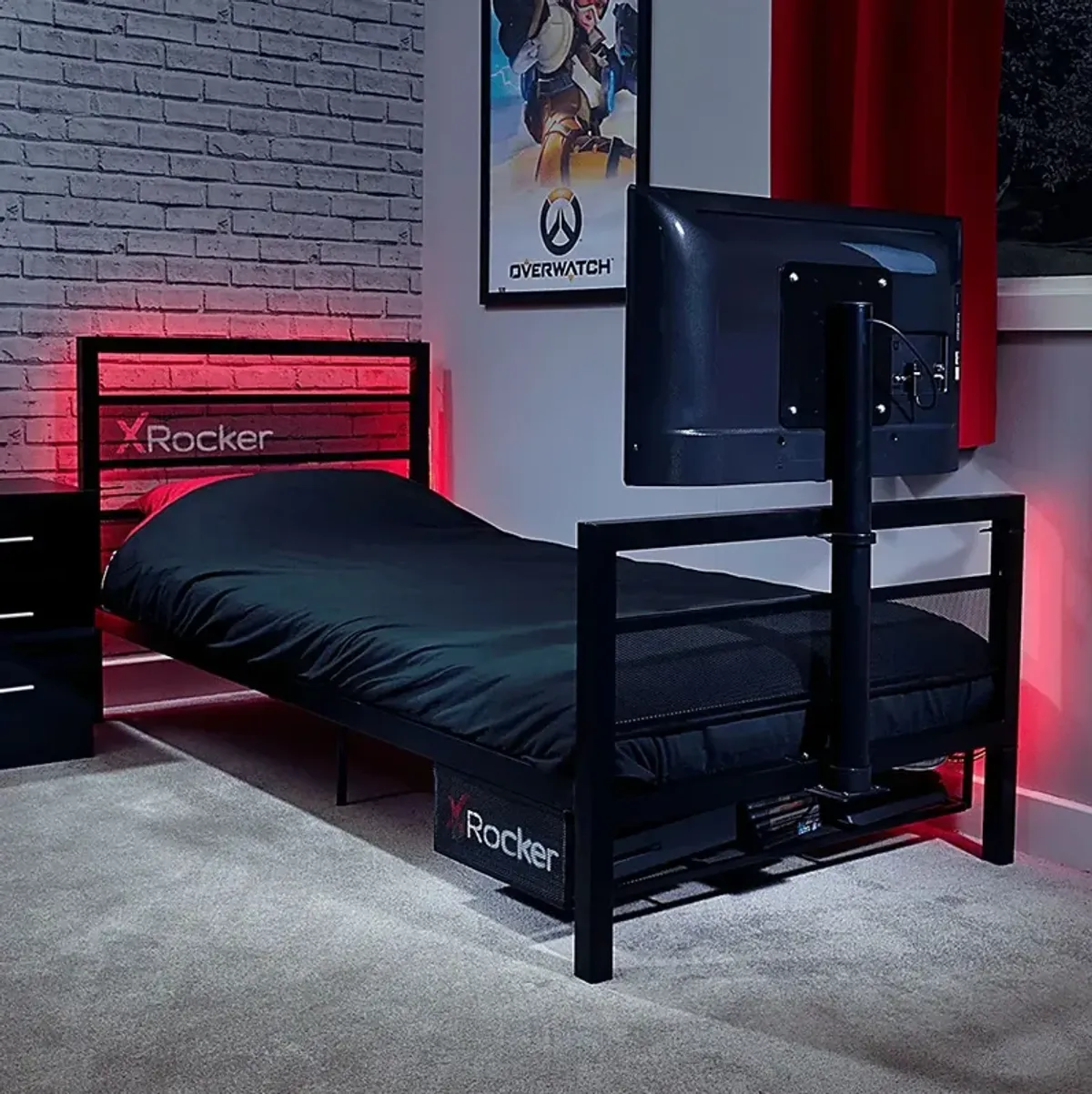 Kids Deecie Black Twin Gaming Bed