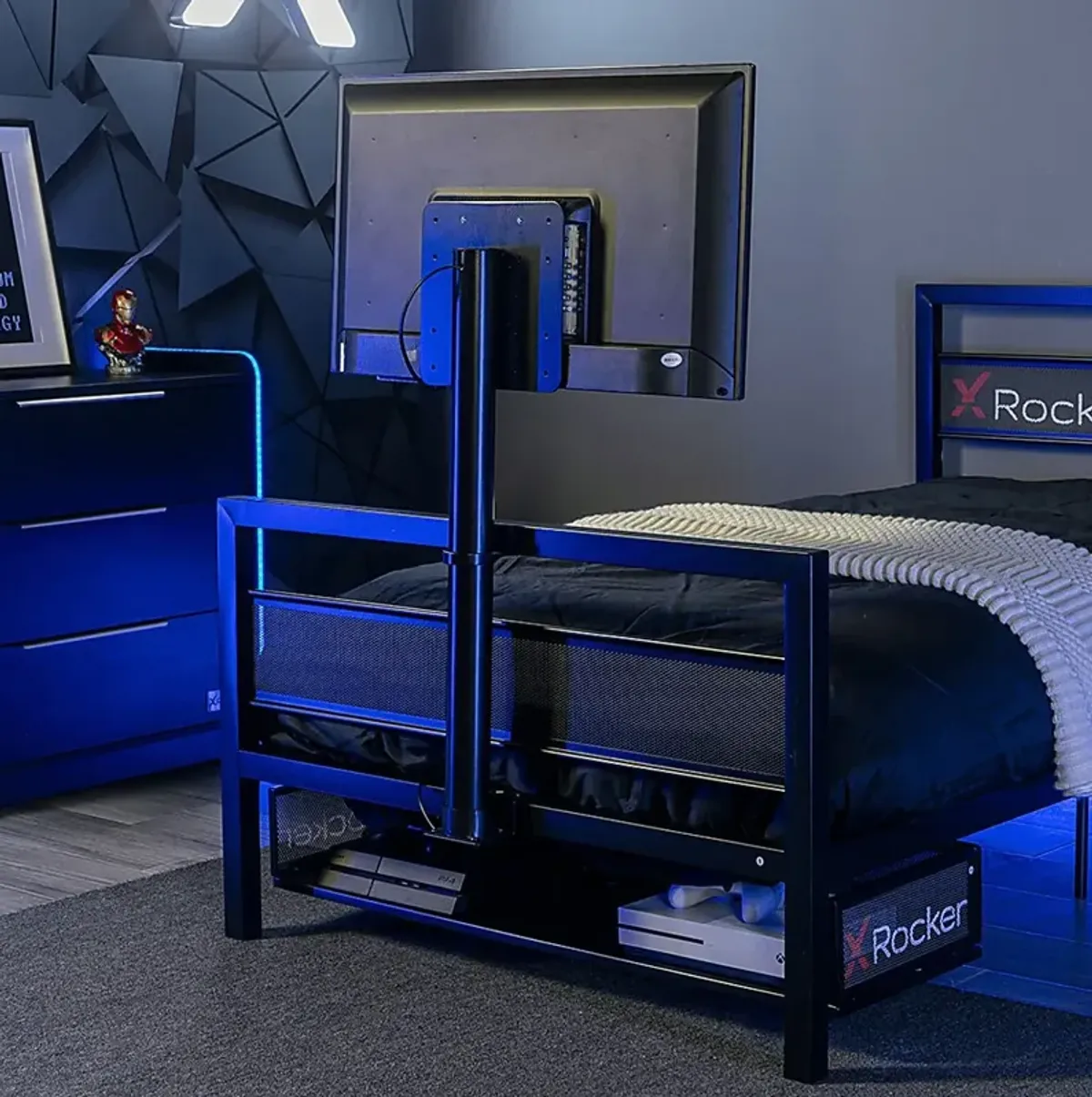 Kids Deecie Black Twin Gaming Bed