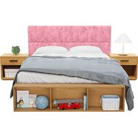 Kids Burkett II Pink Faux Fur Full/Queen Headboard Panel, Set of 4