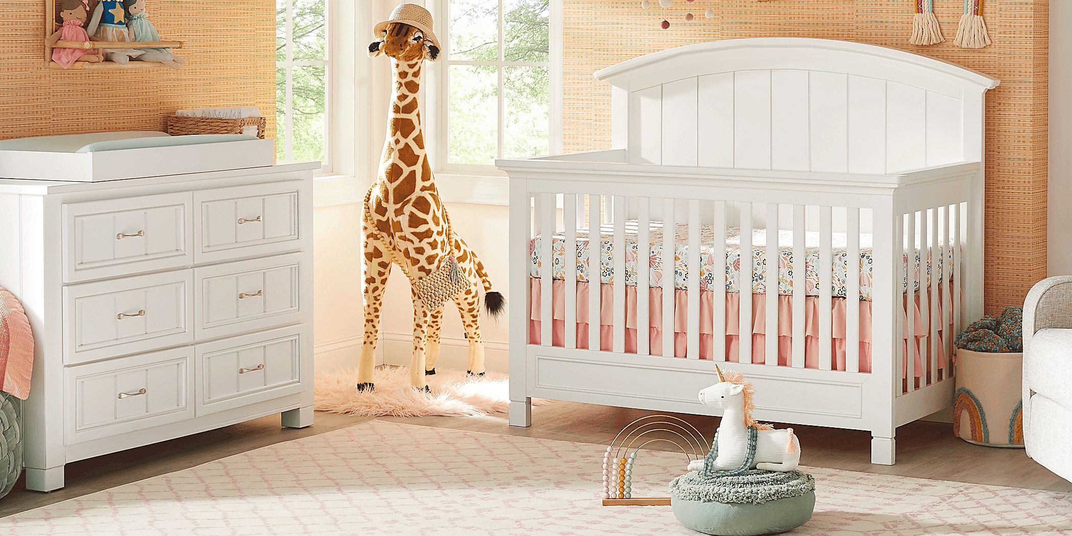 Cottage Colors Willow White Dresser with Changing Tray and Pad