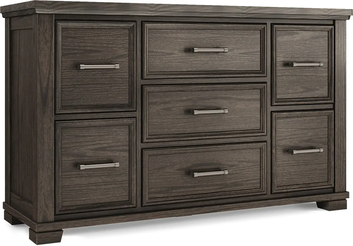 Kids Canyon Lake Java Bedroom with Moonstone Navy Full Upholstered Bed
