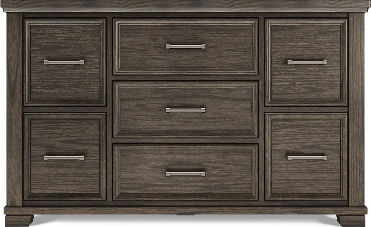 Kids Canyon Lake Java Bedroom with Moonstone Navy Full Upholstered Bed