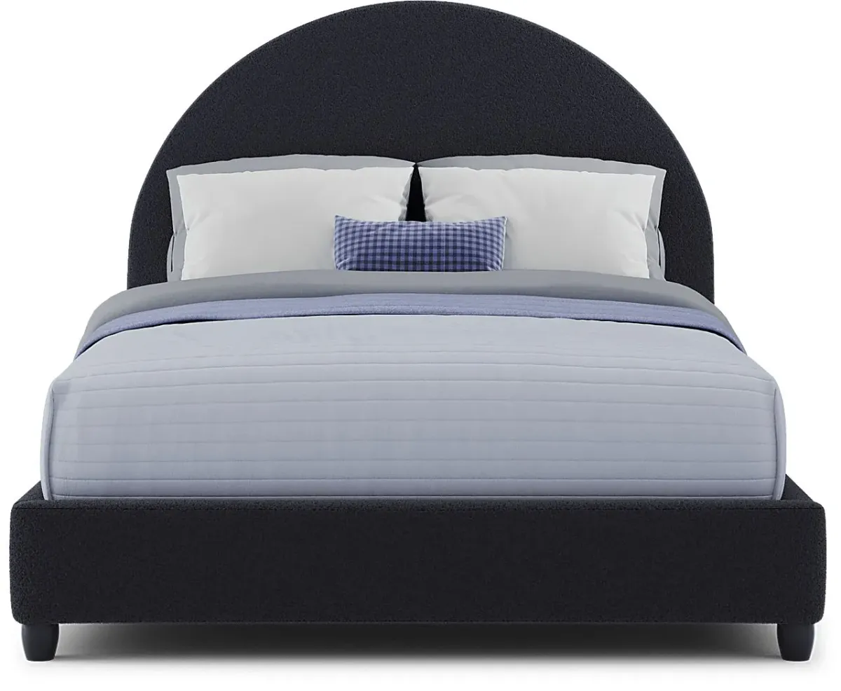 Kids Canyon Lake Java Bedroom with Moonstone Navy Full Upholstered Bed