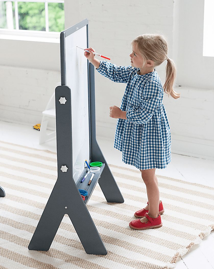 Little Partners Gray Contempo TwoSided Art Easel