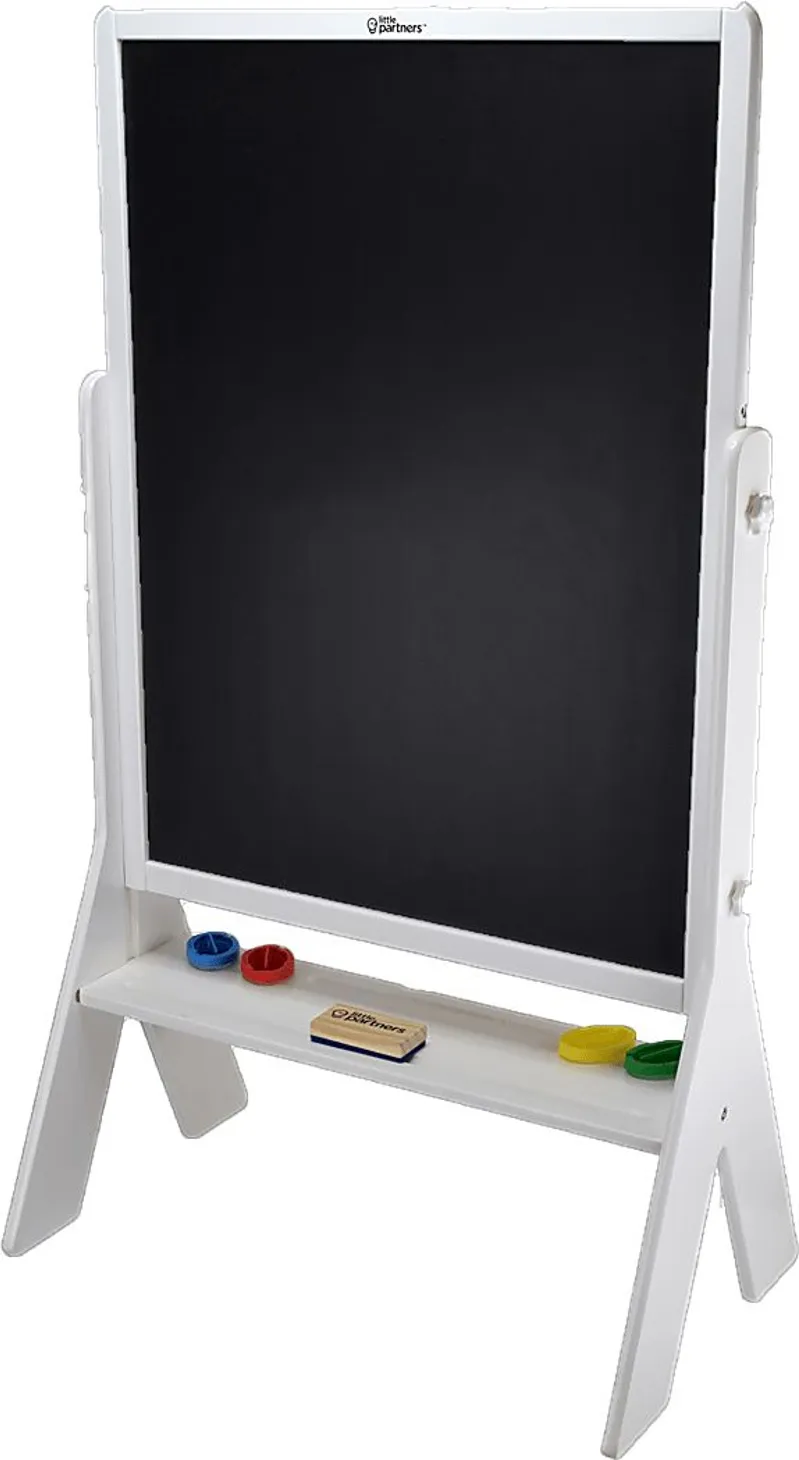 Little Partners White Contempo Two-Sided Art Easel