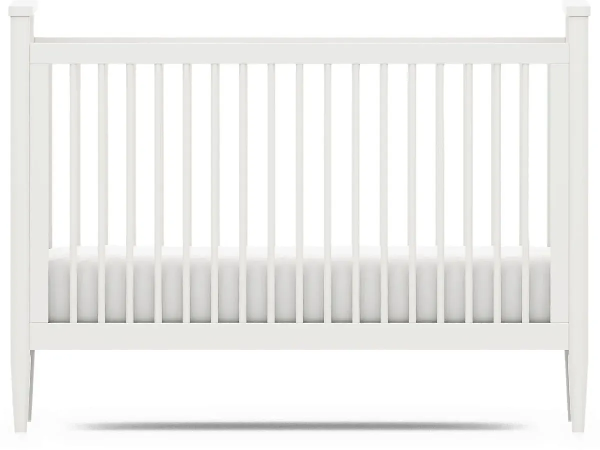 Kids Modern Colors White 3-in-1 Convertible Crib