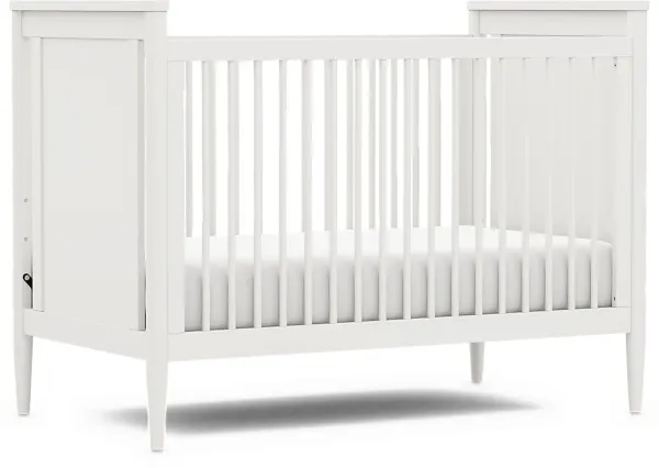 Kids Modern Colors White 3-in-1 Convertible Crib