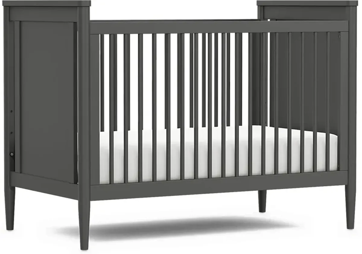 Kids Modern Colors Iron Ore 3-in-1 Convertible Crib