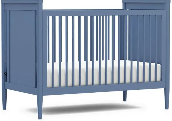 Kids Modern Colors Slate Blue 3-in-1 Convertible Crib